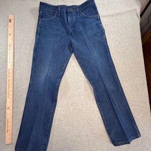 Wrangler Cowboy Cut Jeans Mens 34x30 Blue Good Straight Leg High Rise Denim